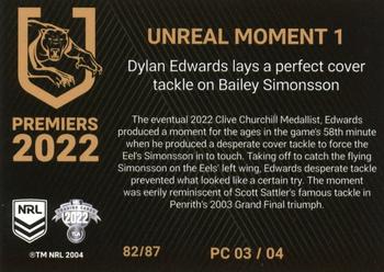 2022 NRL Player In Focus #PC03 Dylan Edwards/Bailey Simonsson Back